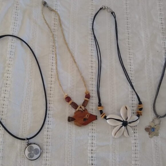 Other - SET of 4  Kid's Teen Girl's Youth necklace assortment multi-materials/colors
